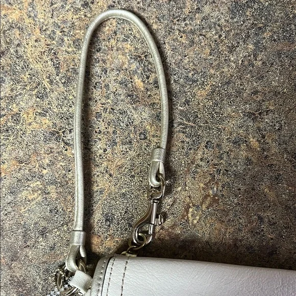Coach White Leather Wristlet - Picture 5 of 5